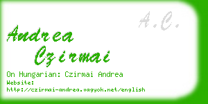 andrea czirmai business card